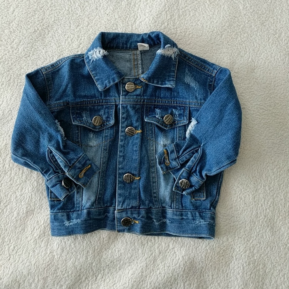 Kids Shredded Jean Jacket
